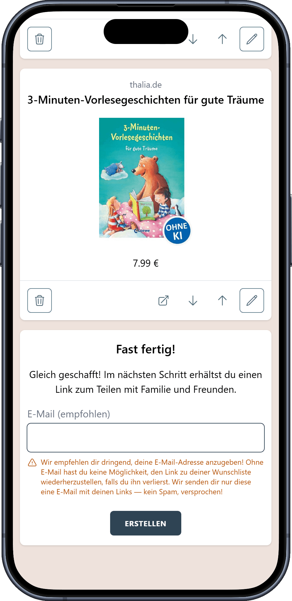 So erstellst du deinen Wunschzettel