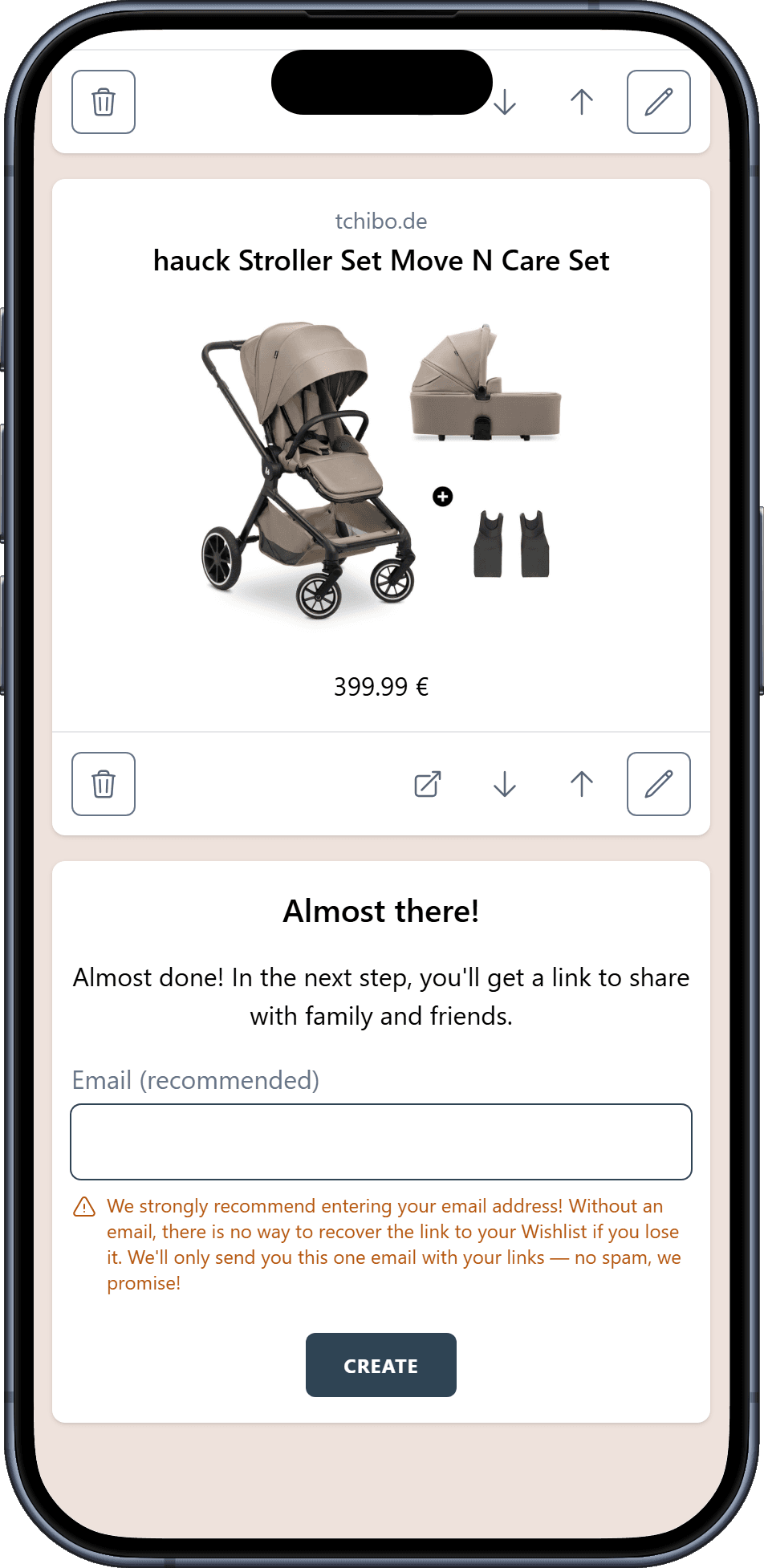 How to create your Wishlist