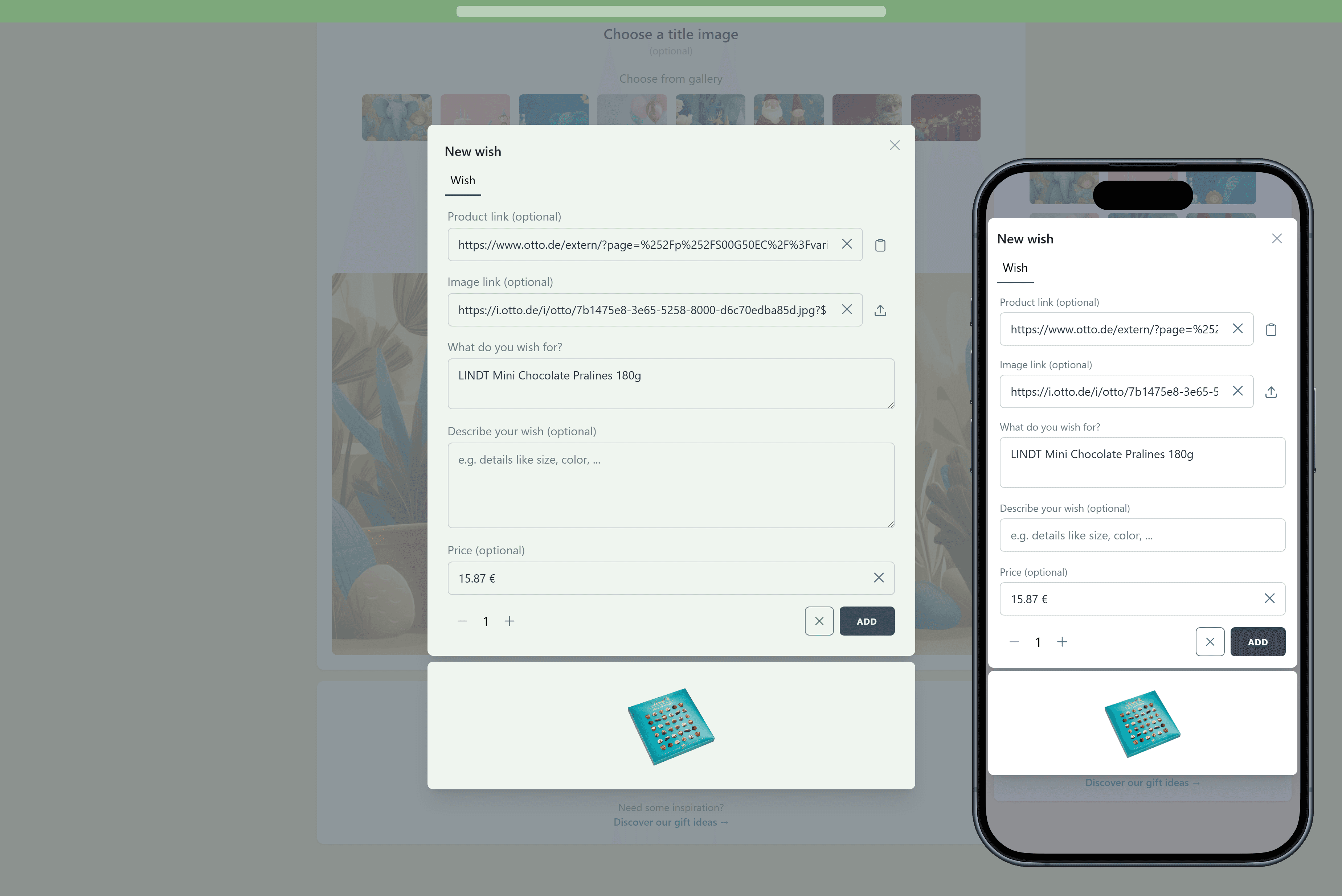 How to add wishes to your wishlist