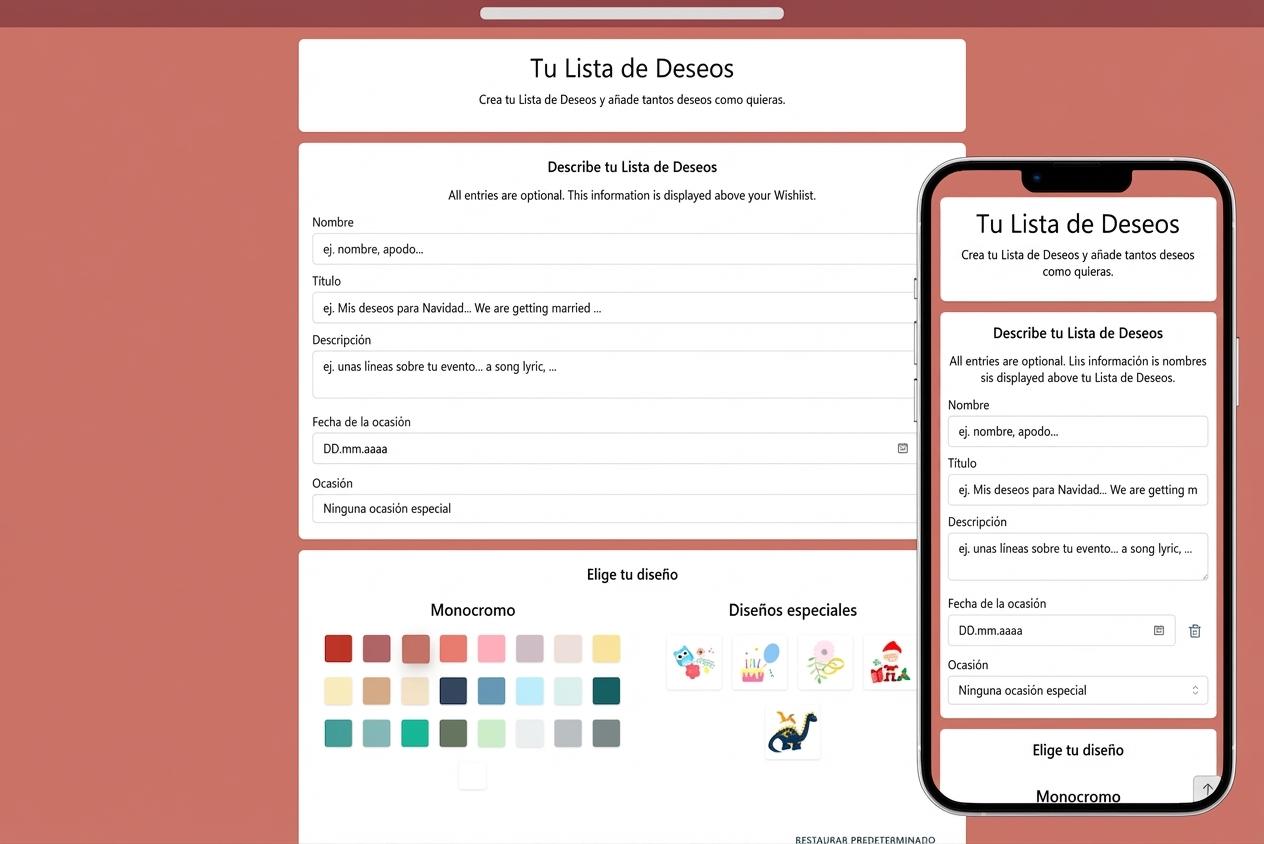 Cómo añadir detalles a tu lista de deseos