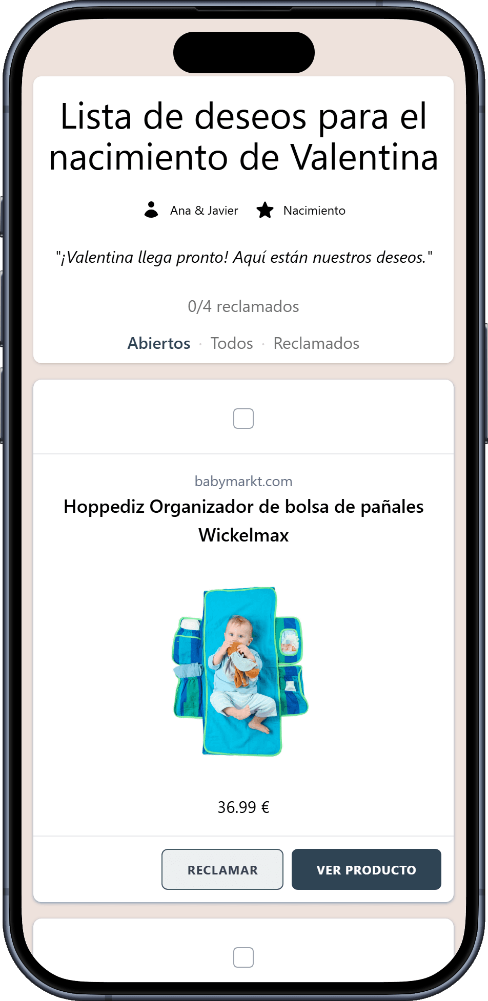 Así se ve tu lista de deseos terminada