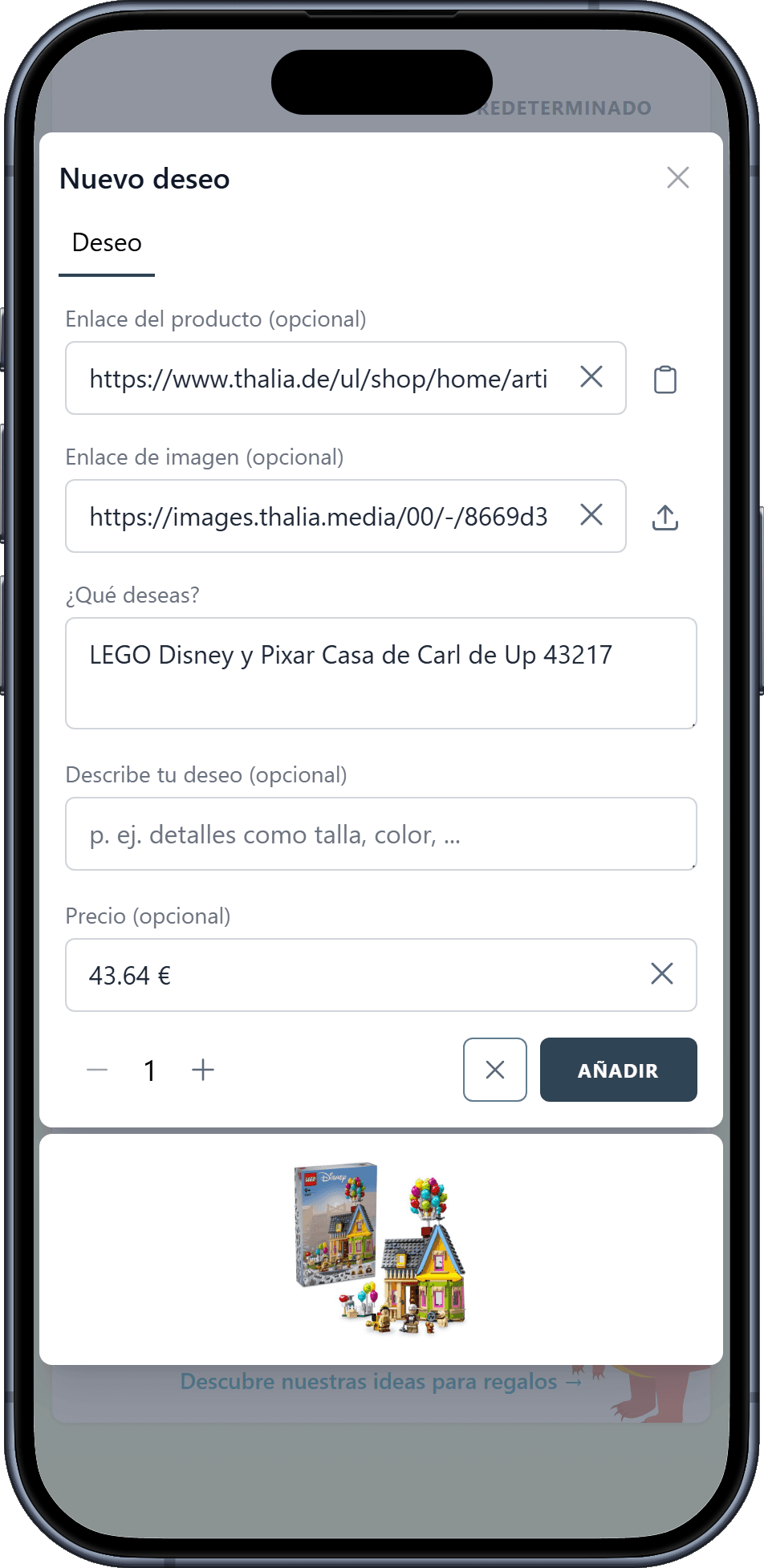 Cómo añadir deseos a tu lista