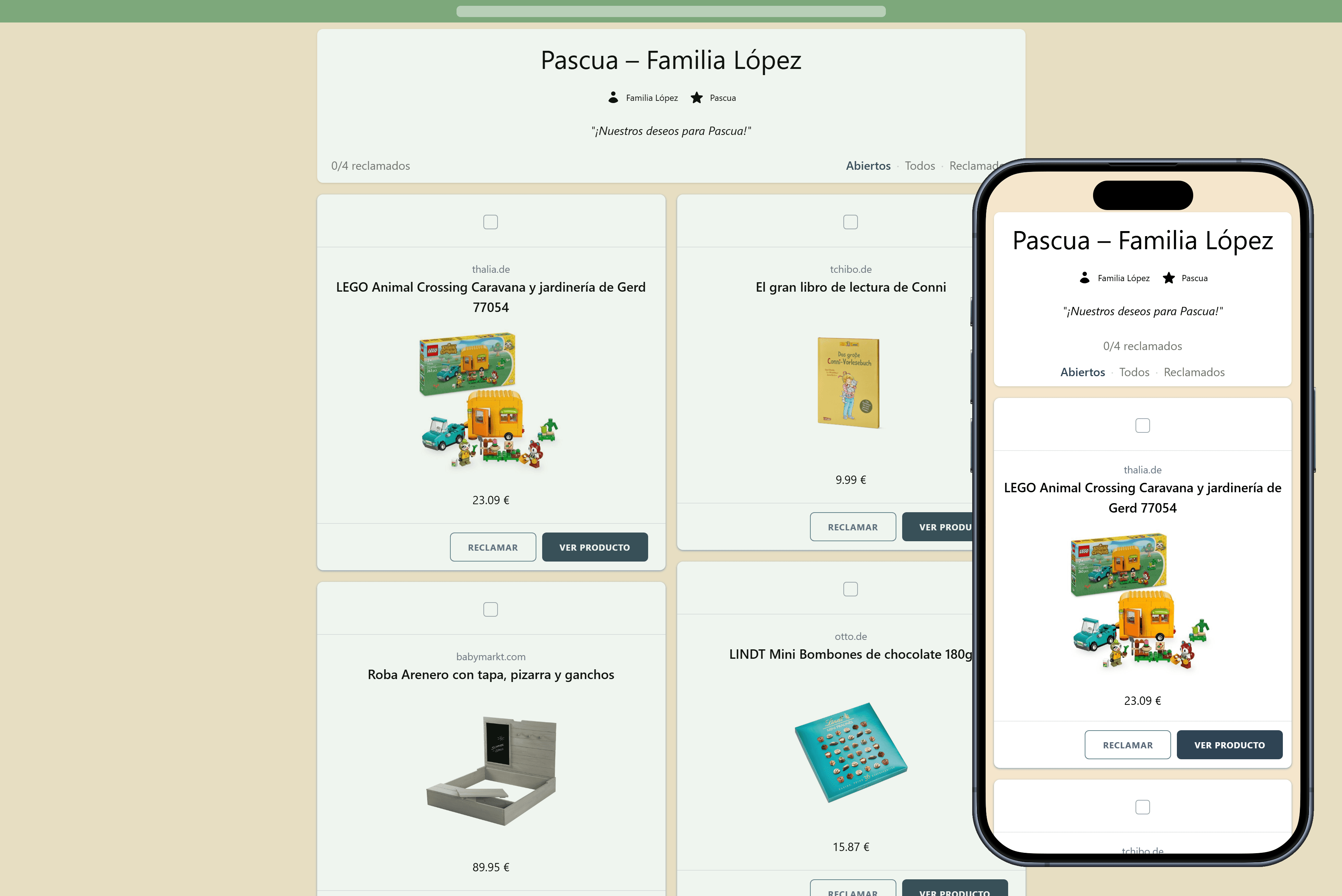 Así se ve tu lista de Pascua terminada