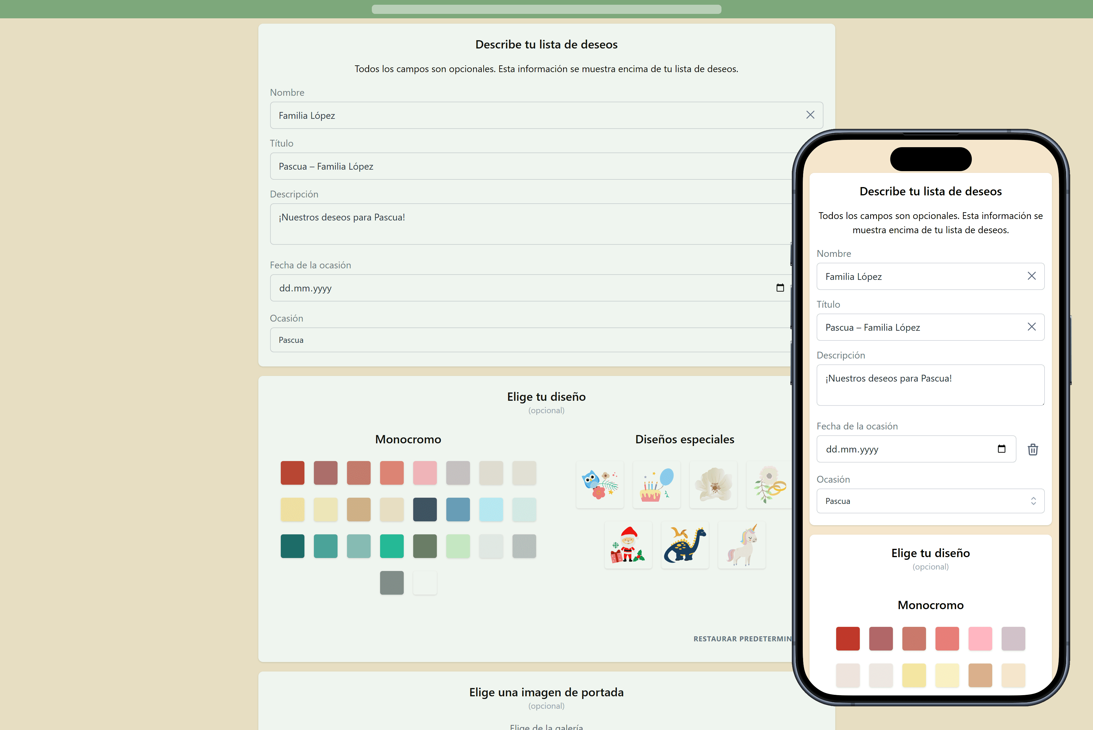 Cómo añadir detalles a tu lista de deseos