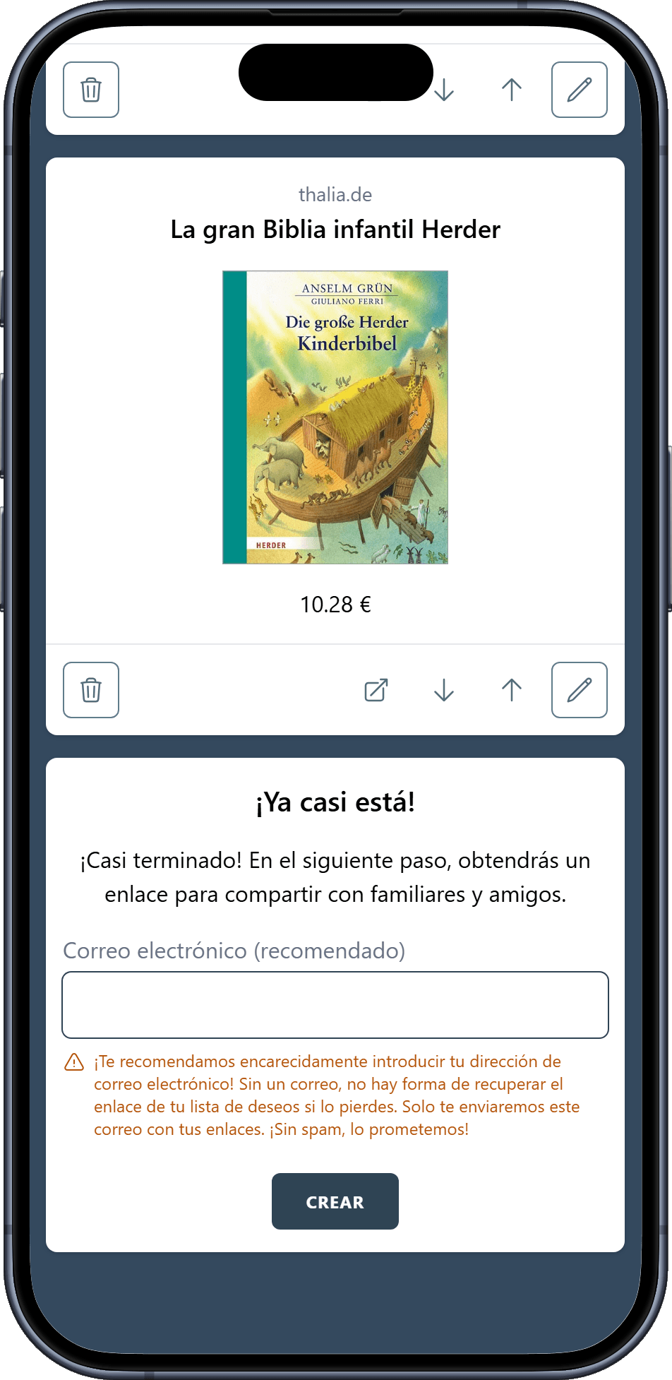 Cómo crear tu lista de bautizo