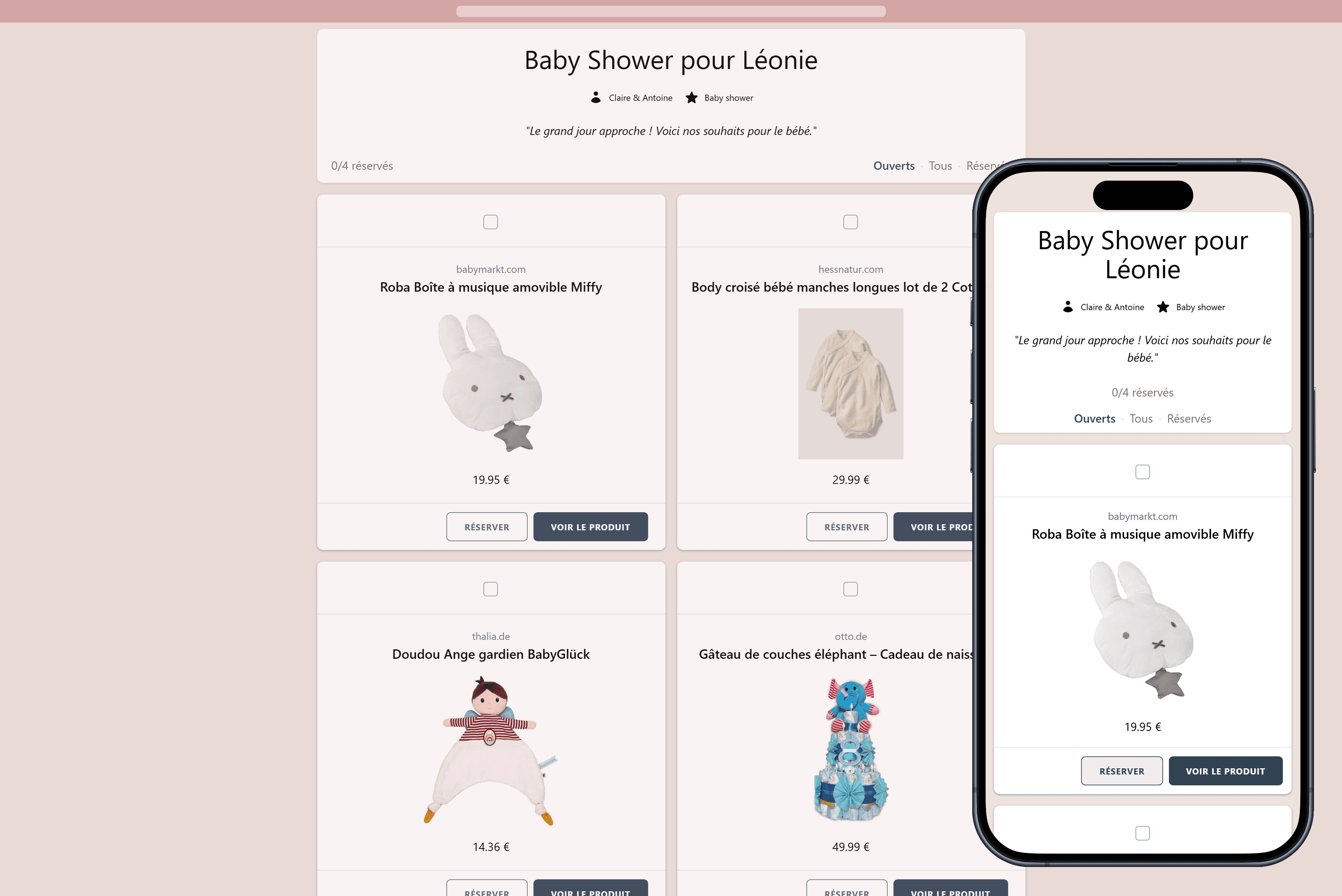 Voici à quoi ressemble votre liste de baby shower terminée