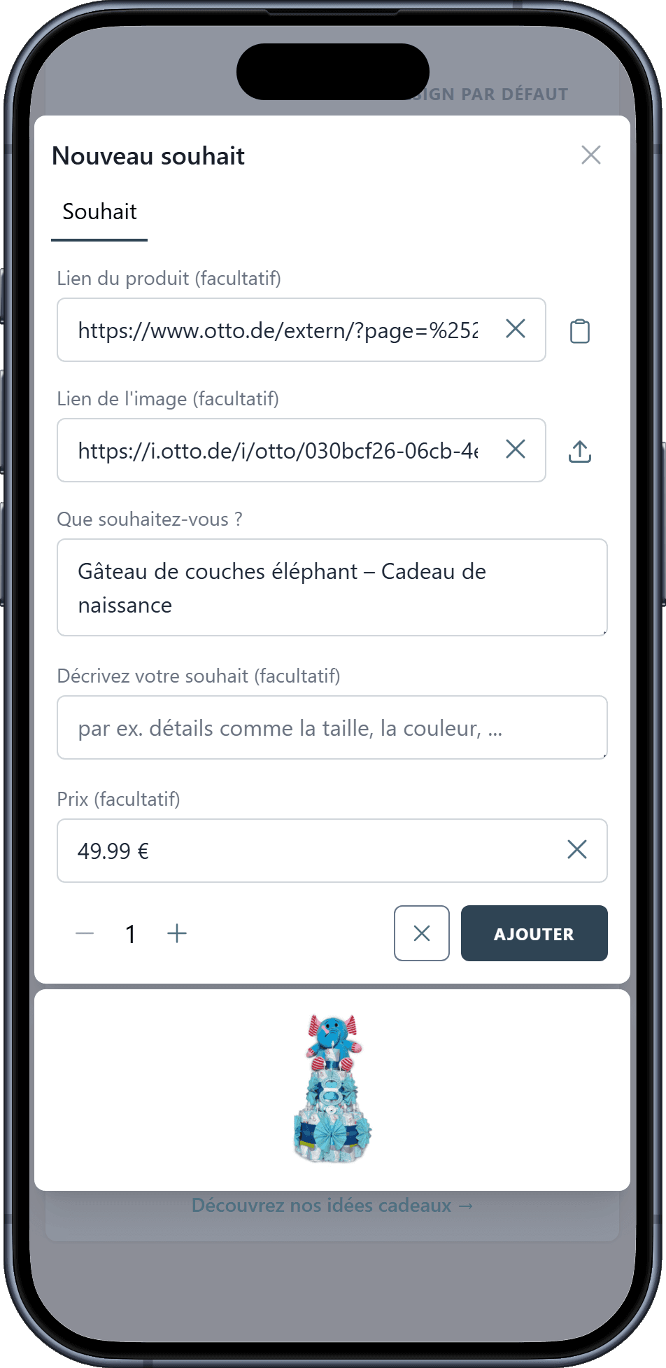 Comment ajouter des souhaits à votre liste