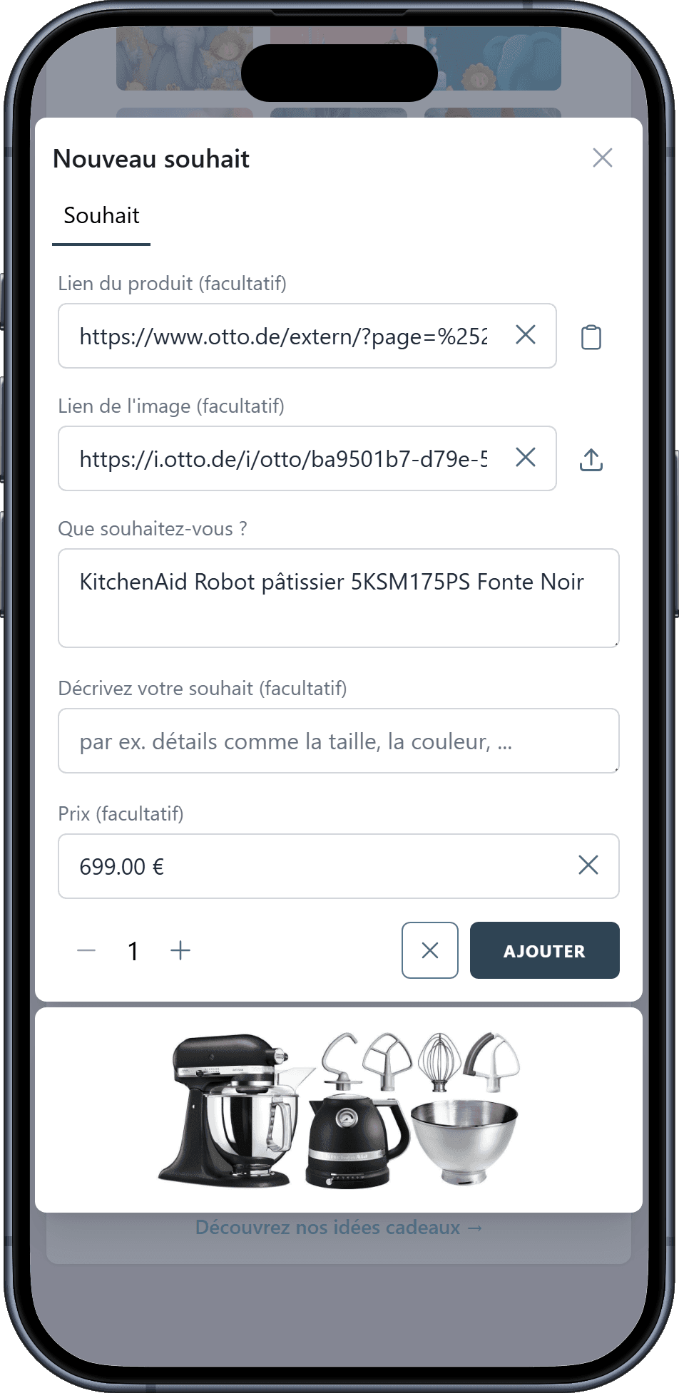 Comment ajouter des souhaits à votre liste