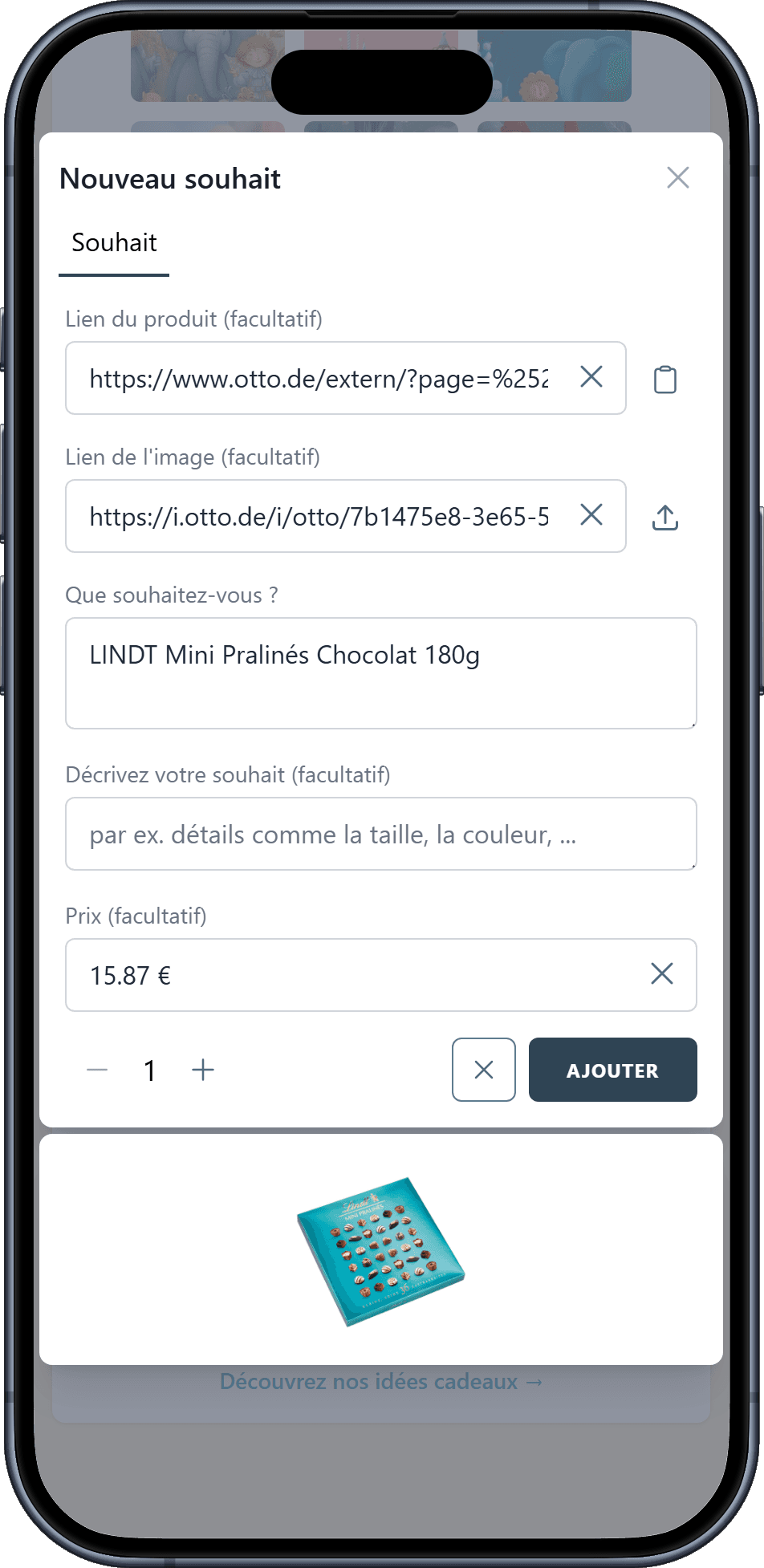 Comment ajouter des souhaits à votre liste
