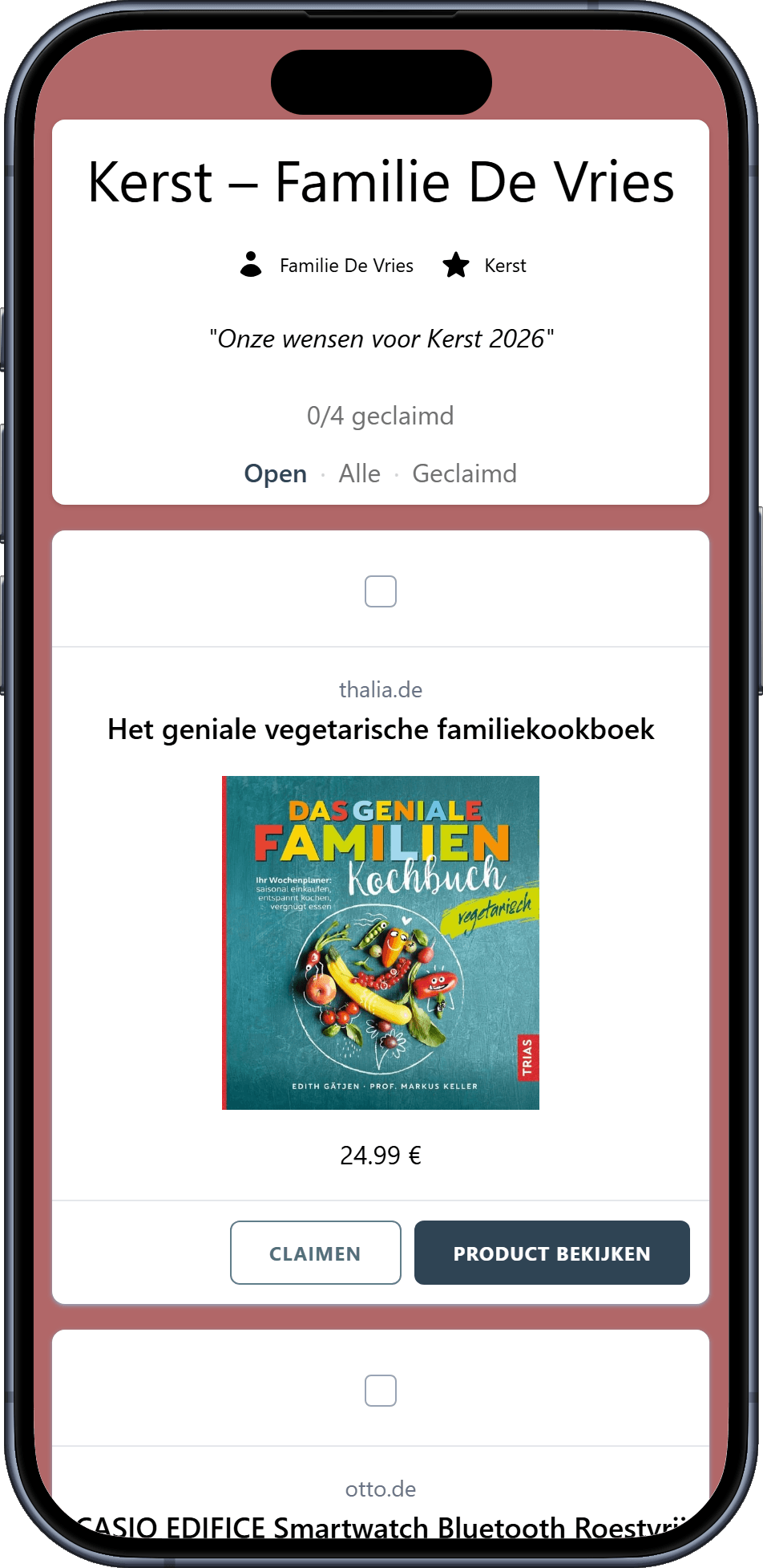 Zo ziet je voltooide verlanglijst eruit