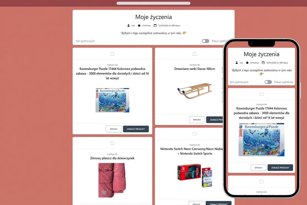 Tak wygląda Twoja gotowa lista życzeń