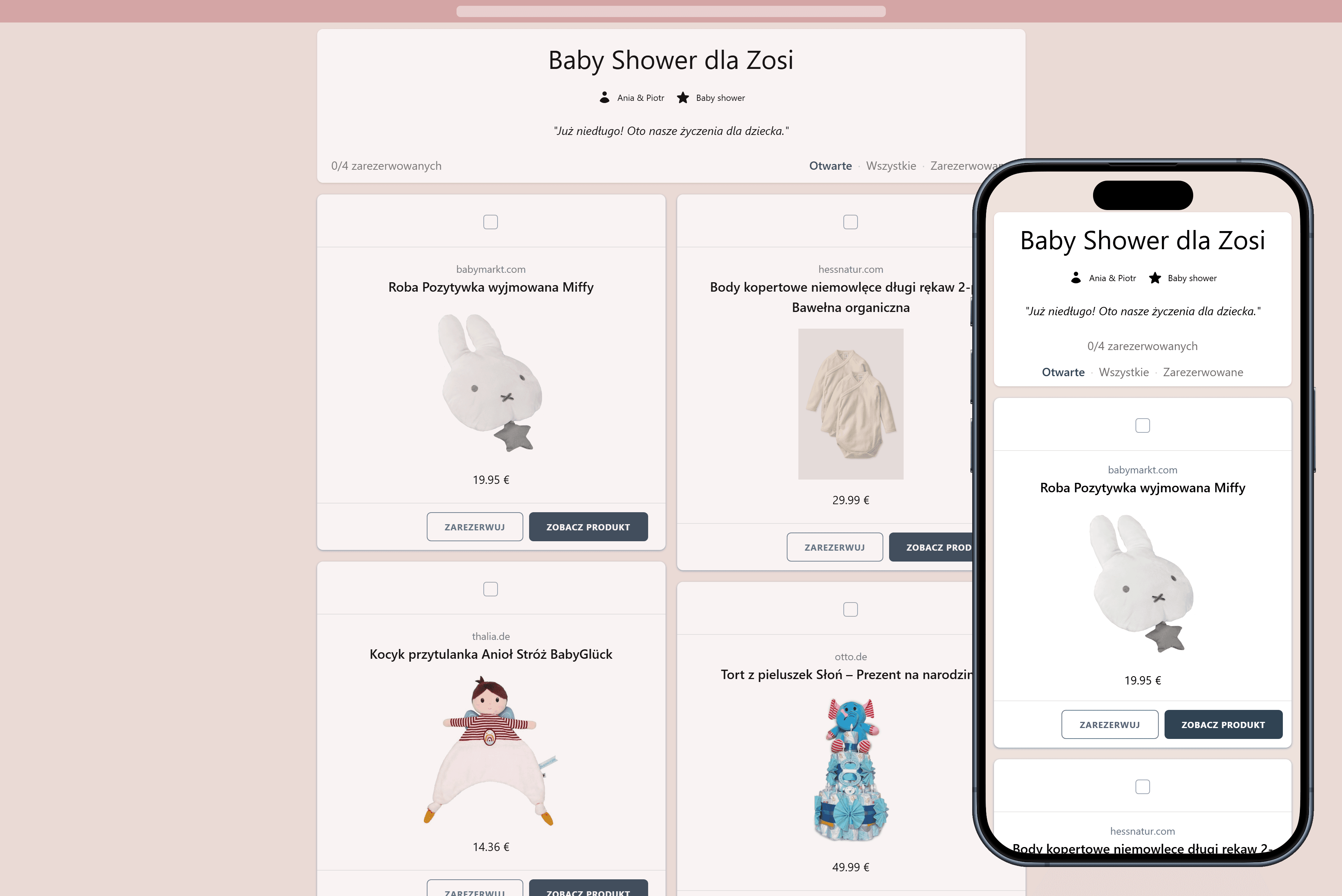Tak wygląda Twoja gotowa lista na baby shower