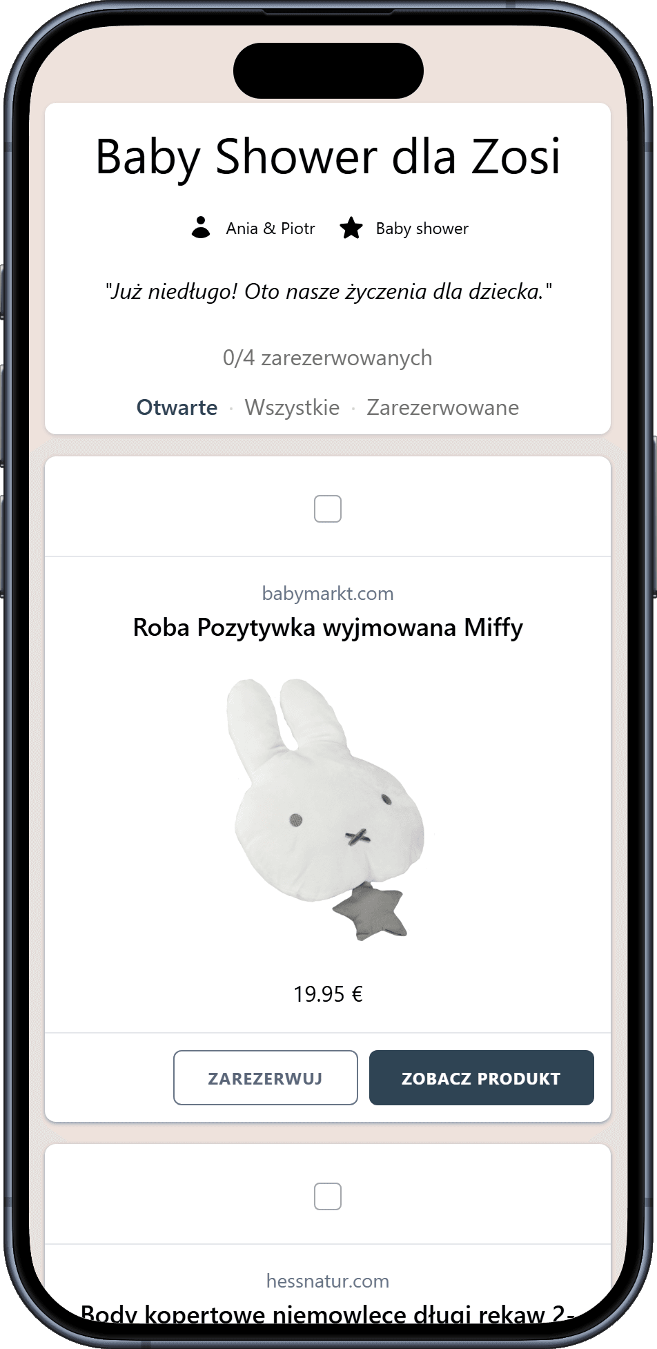 Tak wygląda Twoja gotowa lista na baby shower