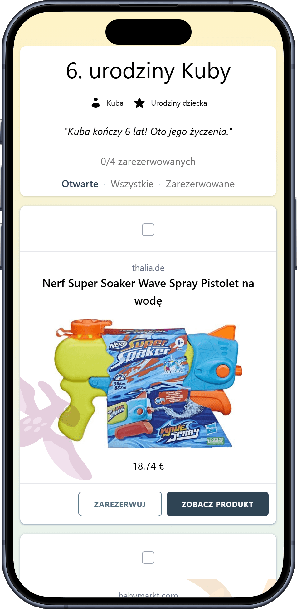 Tak wygląda Twoja gotowa lista urodzinowa