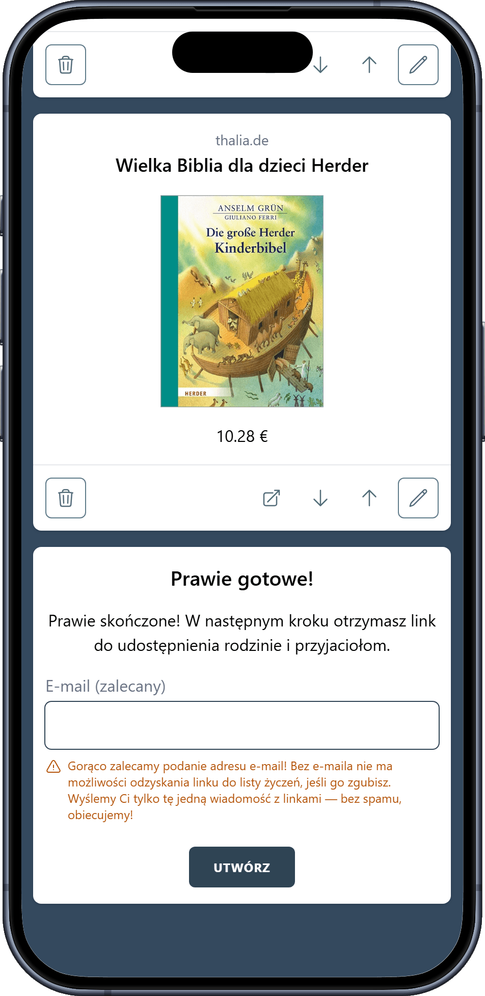 Jak stworzyć listę na chrzest