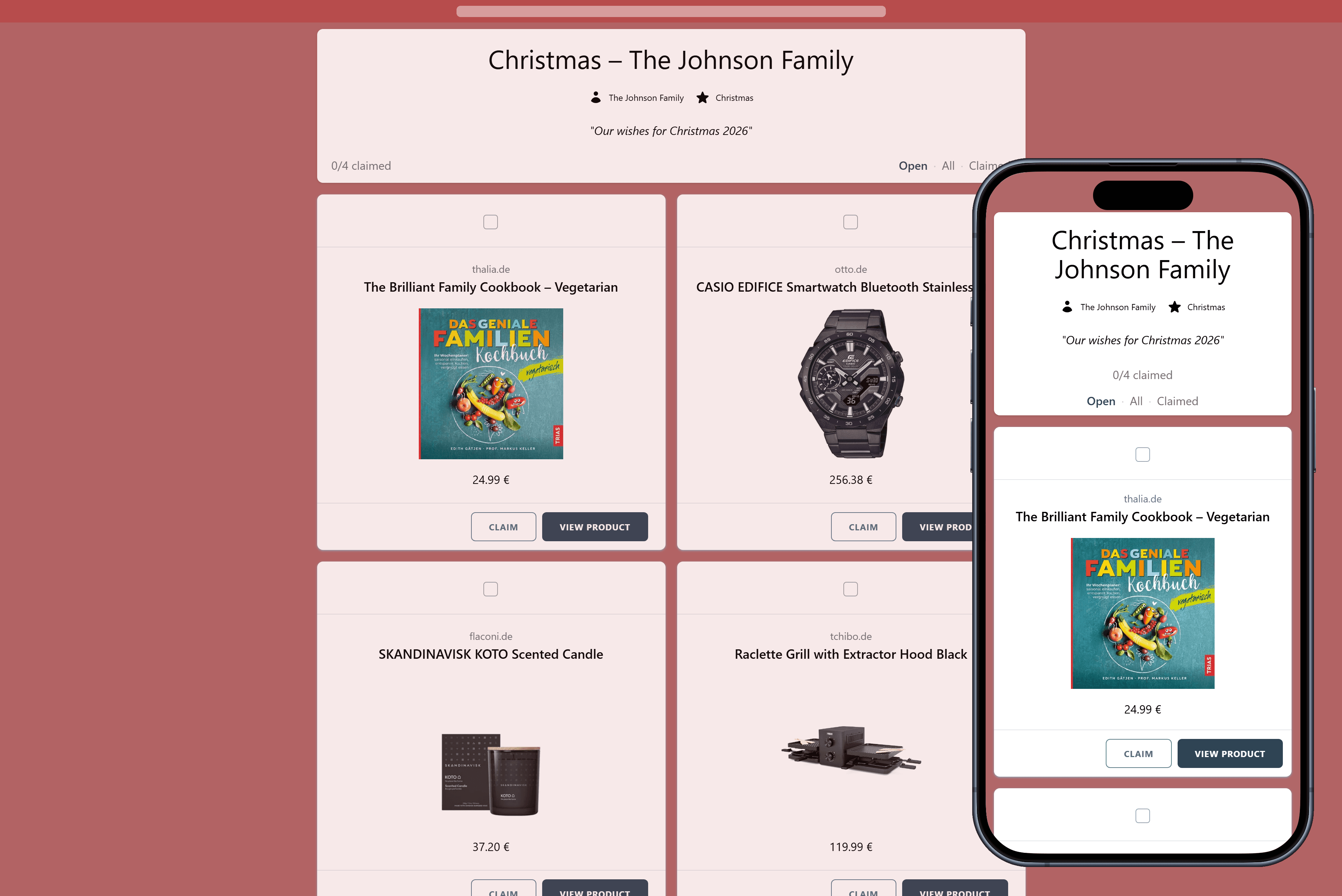 This is what your finished Wishlist looks like