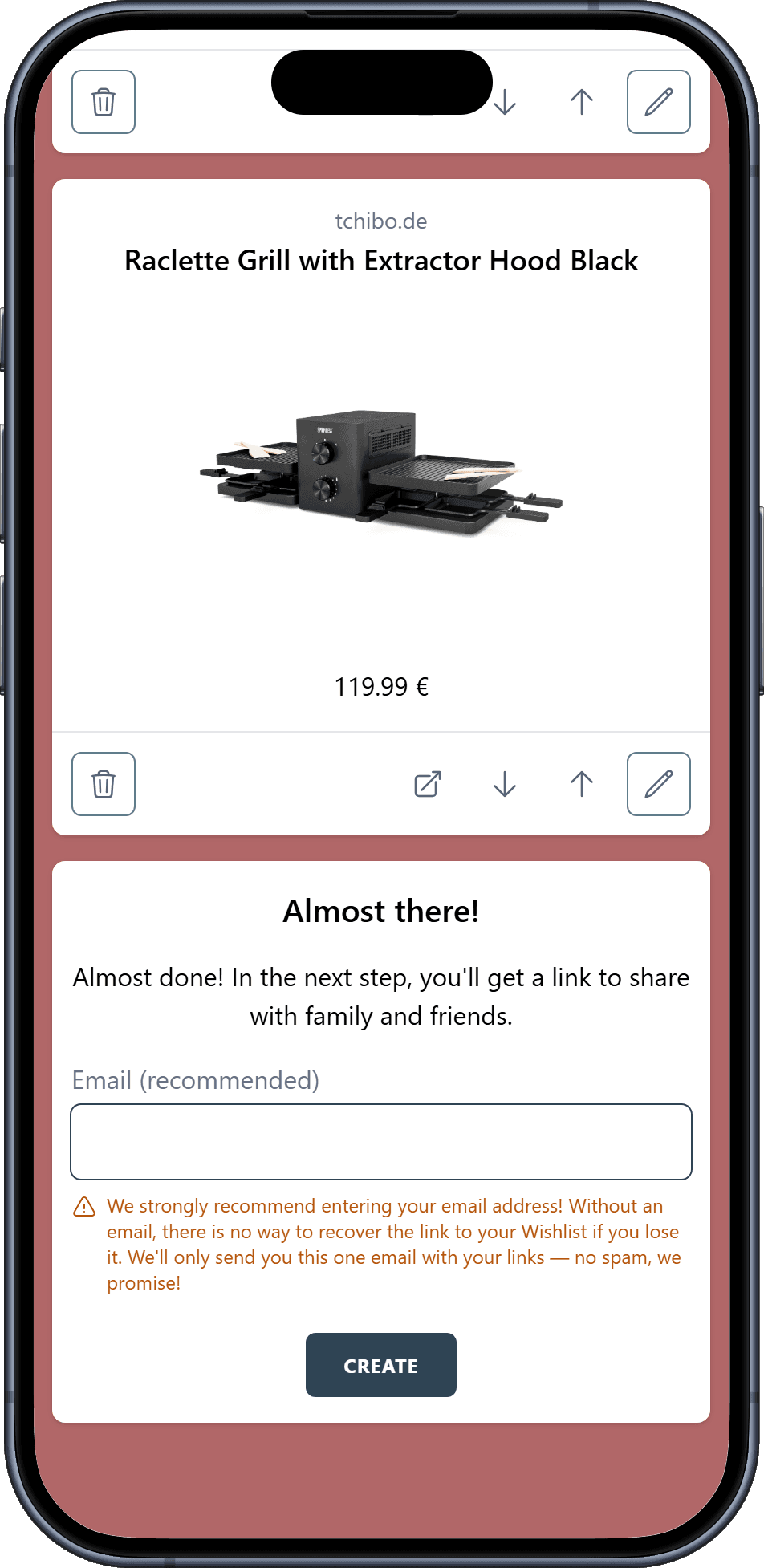 How to create your Wishlist